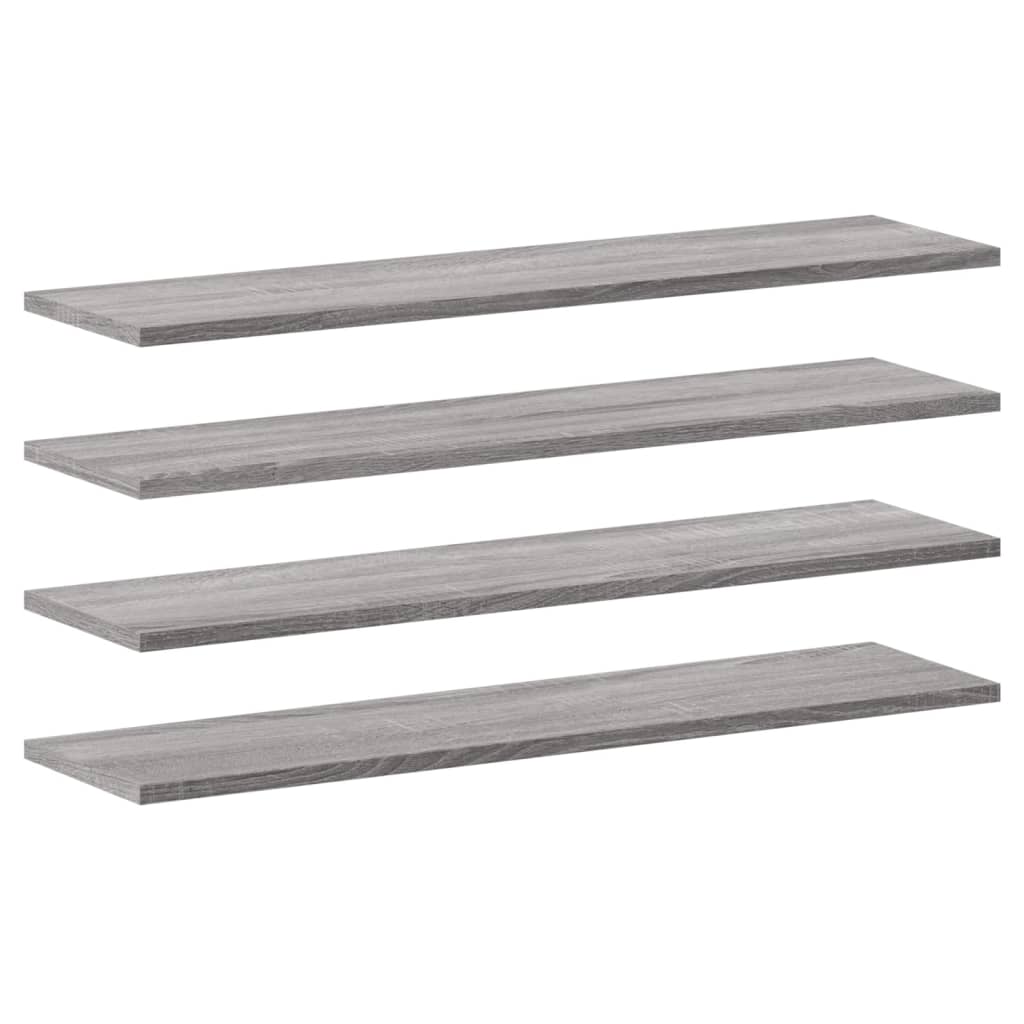 vidaXL Wall Shelves 4 pcs Grey Sonoma 80x20x1,5 cm Engineered Wood 2