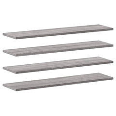 vidaXL Wall Shelves 4 pcs Grey Sonoma 80x20x1,5 cm Engineered Wood 2