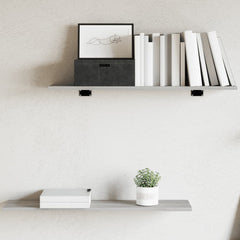 vidaXL Wall Shelves 4 pcs Grey Sonoma 80x20x1,5 cm Engineered Wood 1