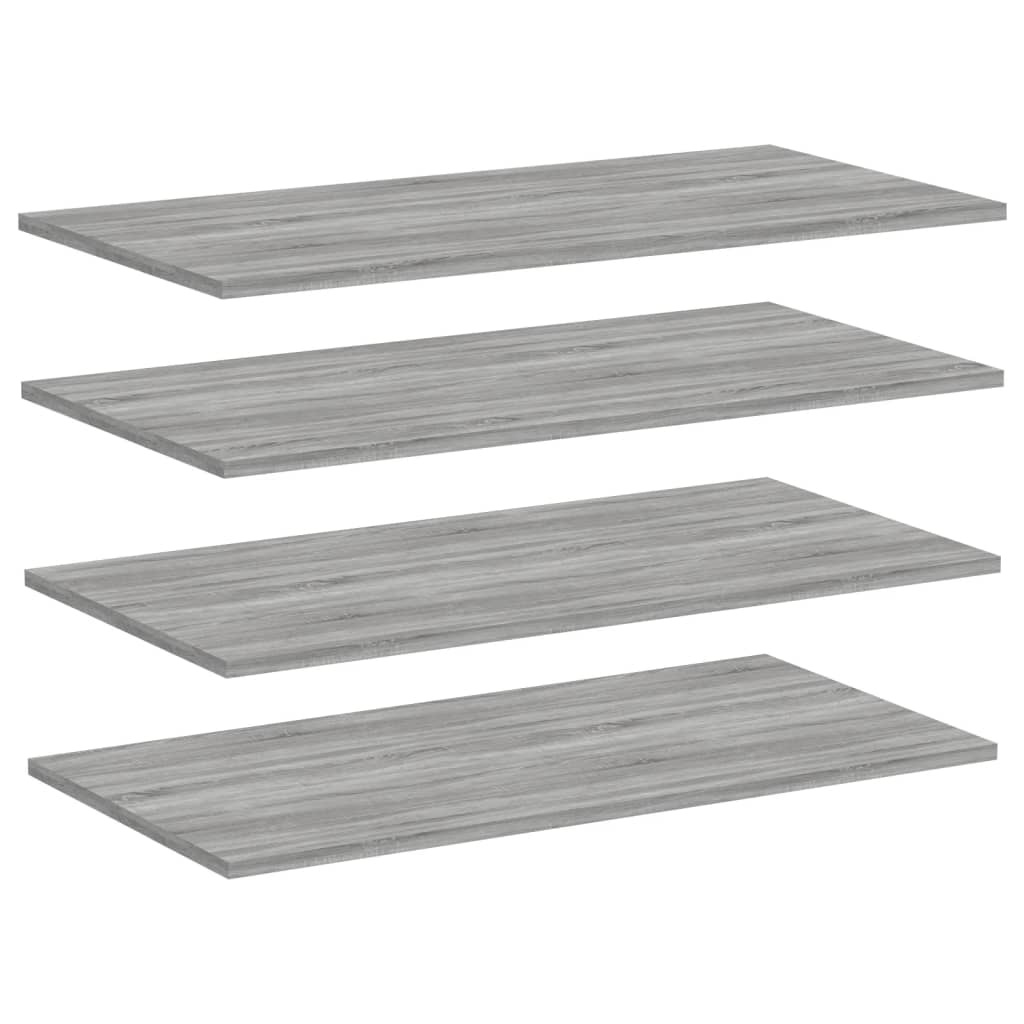 vidaXL Wall Shelves 4 pcs Grey Sonoma 80x40x1,5 cm Engineered Wood 2