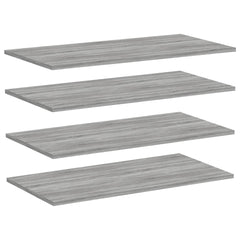 vidaXL Wall Shelves 4 pcs Grey Sonoma 80x40x1,5 cm Engineered Wood 2