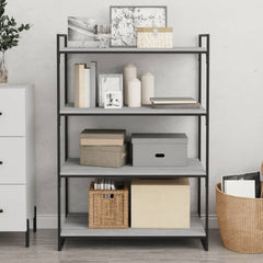 vidaXL Wall Shelves 4 pcs Grey Sonoma 80x40x1,5 cm Engineered Wood 3