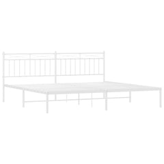 vidaXL Metal Bed Frame without Mattress with Headboard White 193x203cm 5