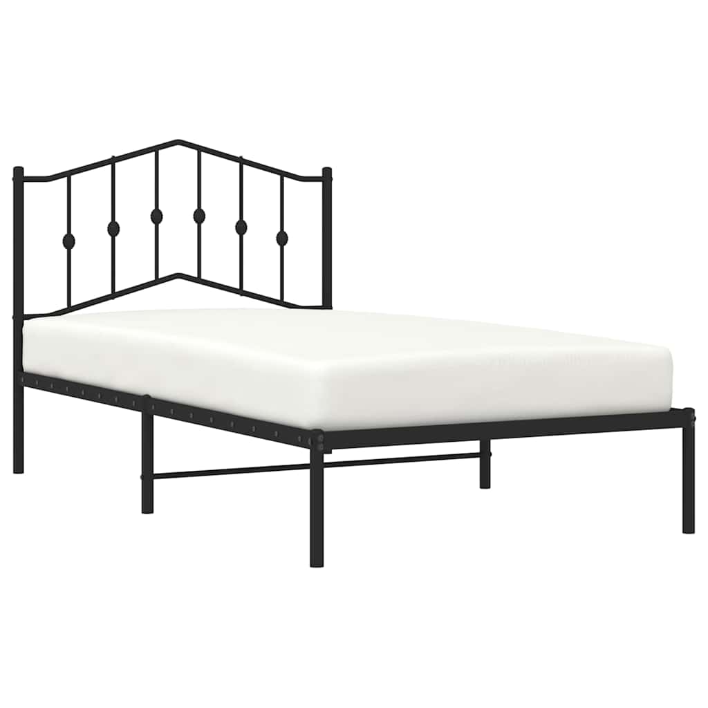 vidaXL Bed Frame | Black | Powder-coated steel | Single | Bed Frame 4