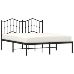 vidaXL Bed Frame | Black | Powder-Coated Steel | Large | Bed Frame | Rectangular 4