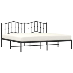 vidaXL Bed Frame | Black | Steel | Double | Bed Frame | Rectangular | Modern 4