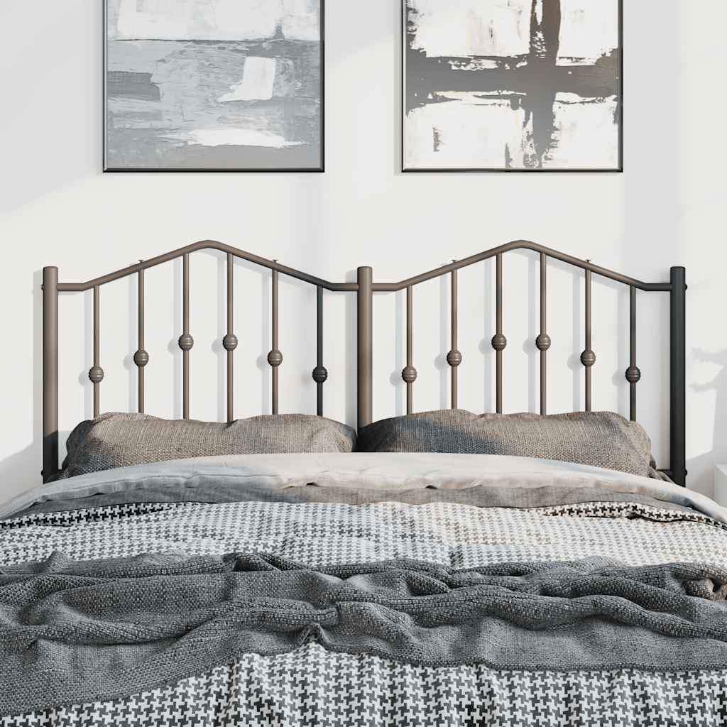 vidaXL Metal Replace Headboard Black 135 cm 3