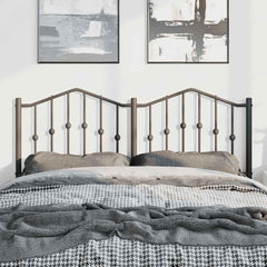 vidaXL Metal Replace Headboard Black 135 cm 3
