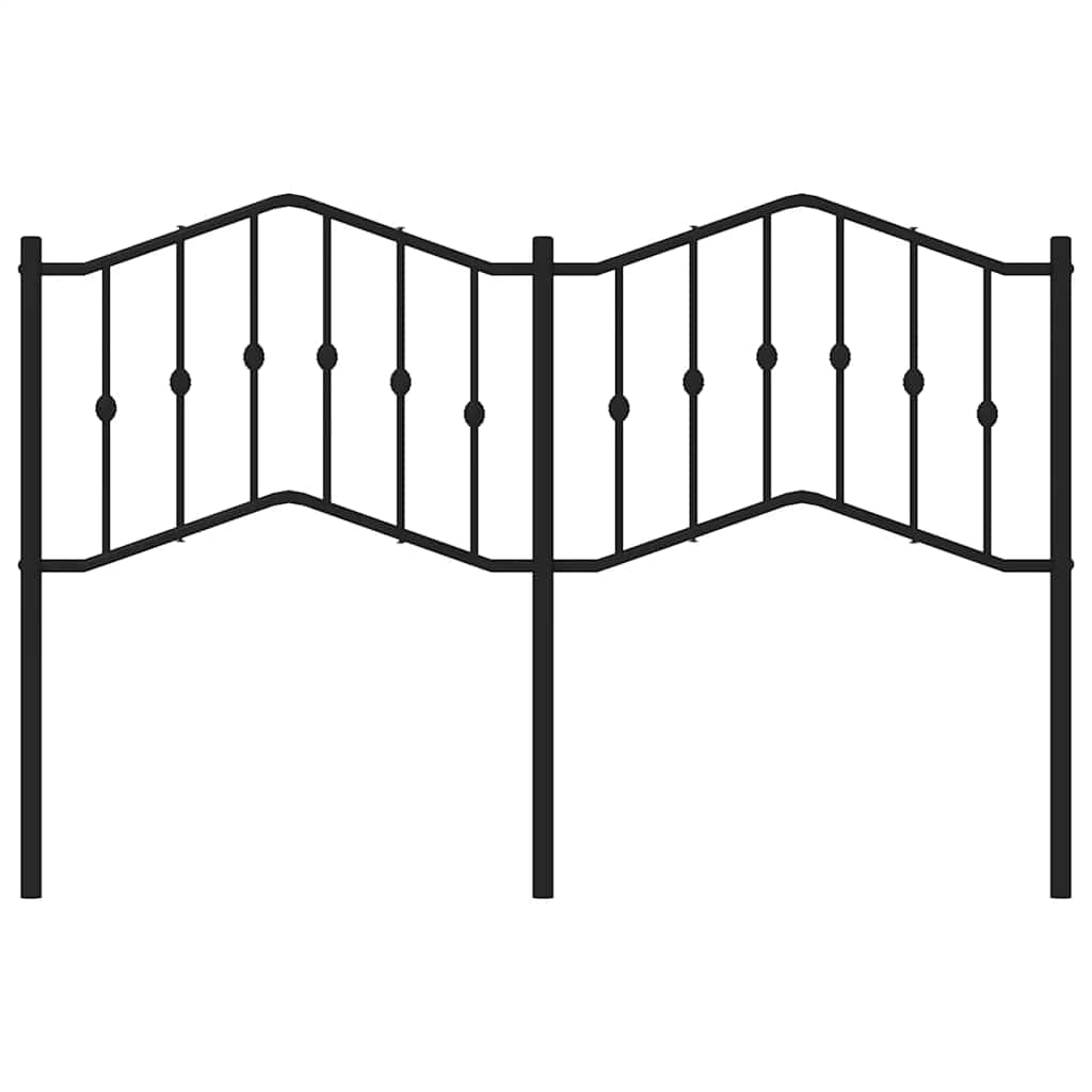vidaXL Metal Replace Headboard Black 135 cm 4