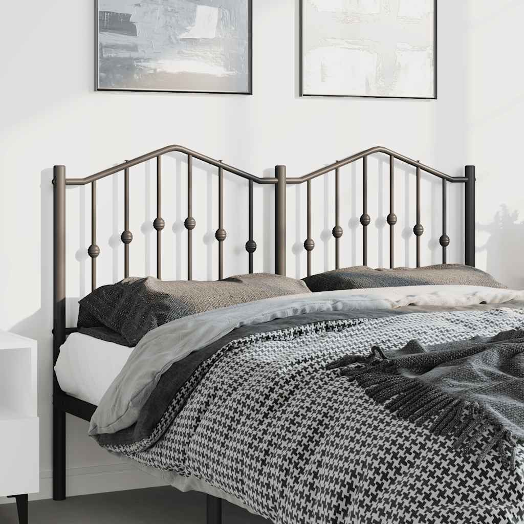 vidaXL Metal Replace Headboard Black 135 cm 1