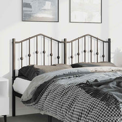 vidaXL Metal Replace Headboard Black 135 cm 1