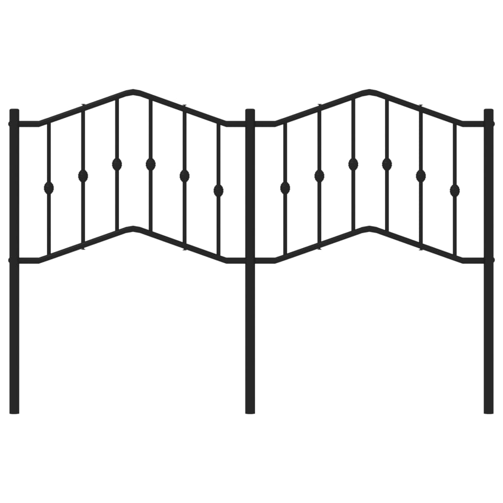 vidaXL Metal Replace Headboard Black 140 cm 3