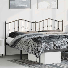 vidaXL Metal Replace Headboard Black 180 cm 1
