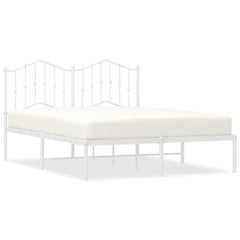 vidaXL Bed Frame | White | Steel | 135x190 cm | Bed Frame | Rectangular 2