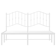 vidaXL Bed Frame | White | Steel | 135x190 cm | Bed Frame | Rectangular 6