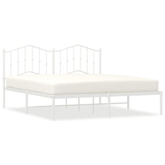 vidaXL Bed Frame | White | Steel | 183x213 cm | Bed Frame | Rectangular 2