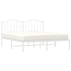 vidaXL Bed Frame | White | Steel | 183x213 cm | Bed Frame | Rectangular 4
