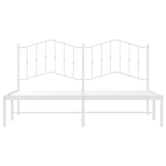 vidaXL Bed Frame | White | Steel | 183x213 cm | Bed Frame | Rectangular 6