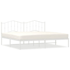 vidaXL Bed Frame | White | Steel | 193x203 cm | Bed Frame | Rectangular 2