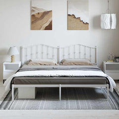 vidaXL Bed Frame | White | Steel | 193x203 cm | Bed Frame | Rectangular 3