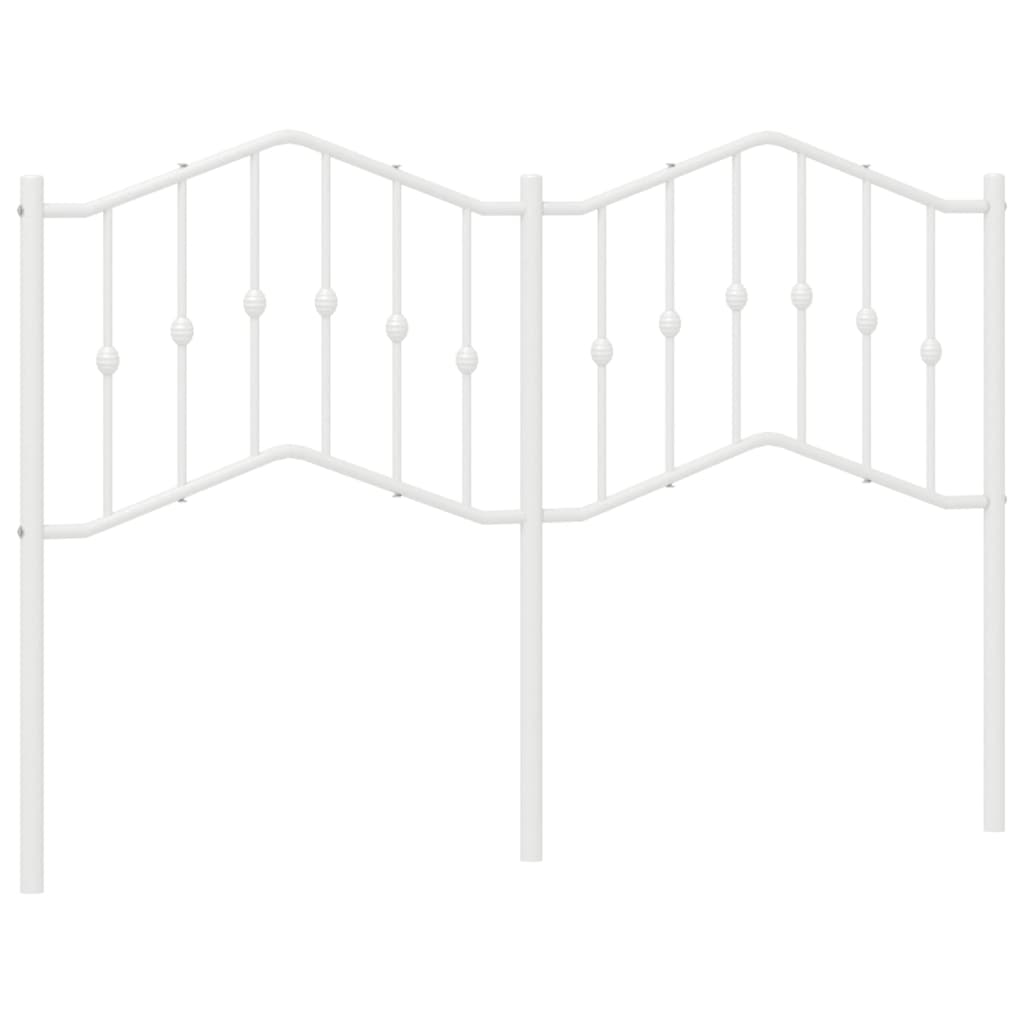 vidaXL Metal Replace Headboard White 140 cm 2