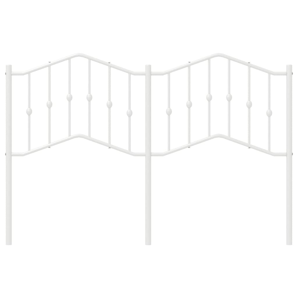 vidaXL Metal Replace Headboard White 140 cm 3