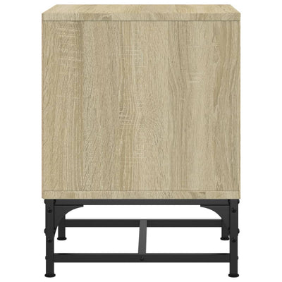 Bedside Cabinet with Glass Door Sonoma Oak 35x37x50 cm