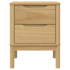 vidaXL Bedside Cabinet FLORO Wax Brown 45x39x57 cm Solid Wood Pine 5