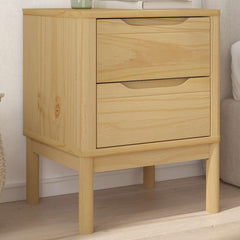 vidaXL Bedside Cabinet FLORO Wax Brown 45x39x57 cm Solid Wood Pine 1