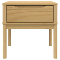 Lamp Table "FLORO" 55x55x54 cm Solid Wood Pine Wax brown