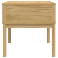 Lamp Table "FLORO" 55x55x54 cm Solid Wood Pine Wax brown