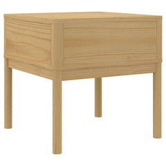 Lamp Table "FLORO" 55x55x54 cm Solid Wood Pine Wax brown