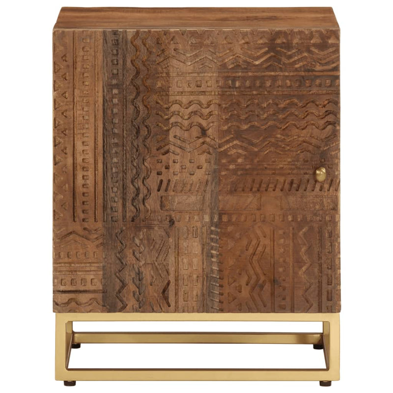 Bedside Cabinet 40x30x50 cm Solid Wood Mango and Iron