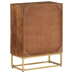 vidaXL Chest of Drawers 55x30x76 cm Solid Wood Mango and Iron 4
