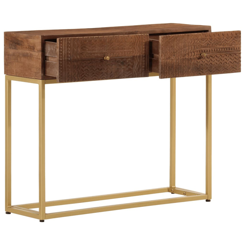 Console Table 90x30x76 cm Solid Wood Mango and Iron