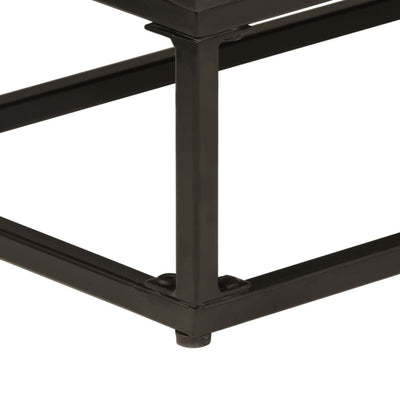 Sideboard Black 55x30x76 cm Solid Wood Mango and Iron