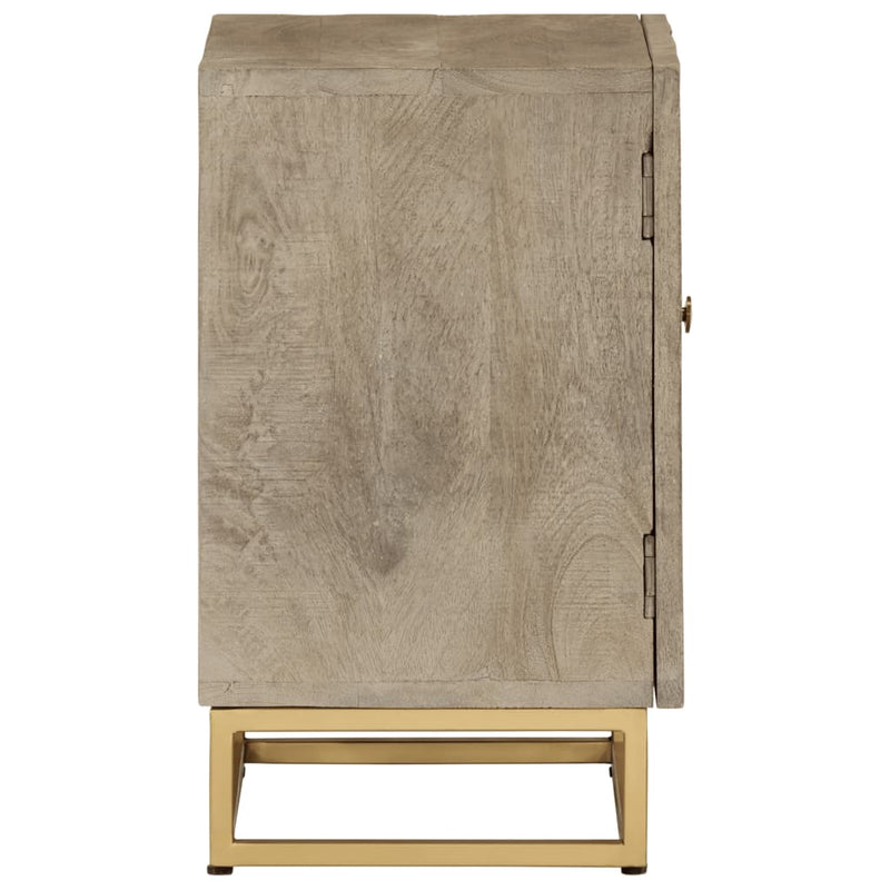 Bedside Cabinet 40x30x50 cm Solid Wood Mango and Iron