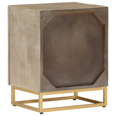 Bedside Cabinet 40x30x50 cm Solid Wood Mango and Iron