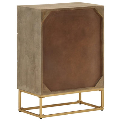 Chest of Drawers 55x30x76 cm Solid Wood Mango and Iron