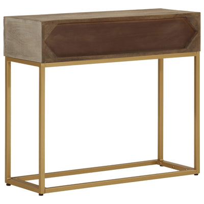 Console Table 90x30x76 cm Solid Wood Mango and Iron