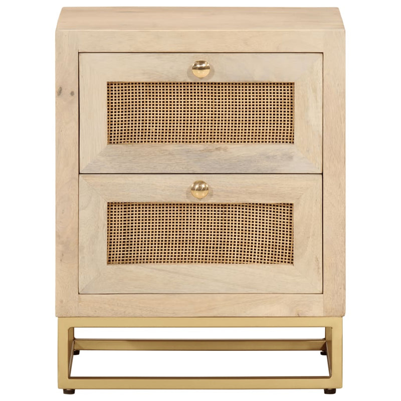 Bedside Cabinet 40x30x50 cm Solid Wood Mango and Iron