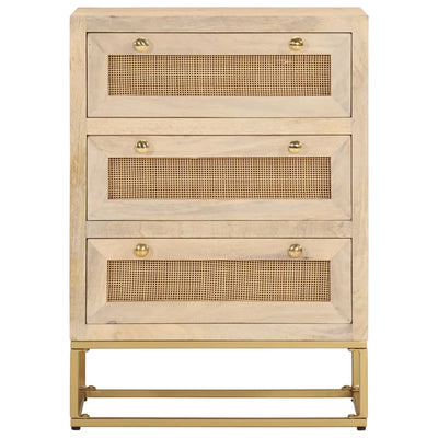 Chest of Drawers 55x30x76 cm Solid Wood Mango and Iron