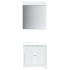 Bathroom Furniture Set "BERG" Solid Wood Pine White Depth 34 cm 60 cm 59 cm 2