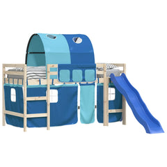 vidaXL Curtains for Loft Bed with Tunnel Blue Polyester 4