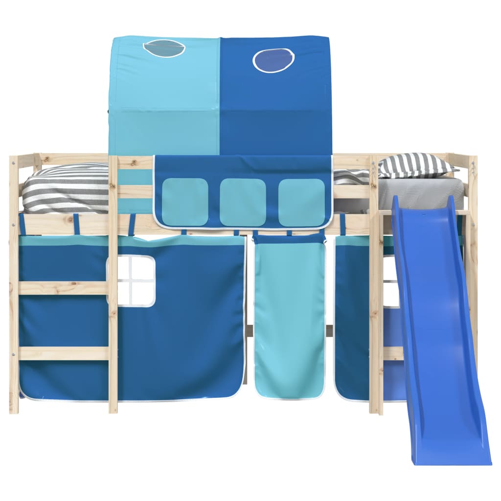 vidaXL Curtains for Loft Bed with Tunnel Blue Polyester 5
