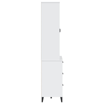 Highboard VIKEN White 80x40x190 cm Solid Wood Pine