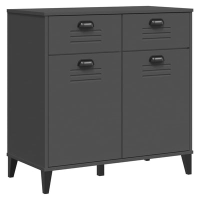 Highboard VIKEN Anthracite Grey 80x40x190 cm Solid Wood Pine