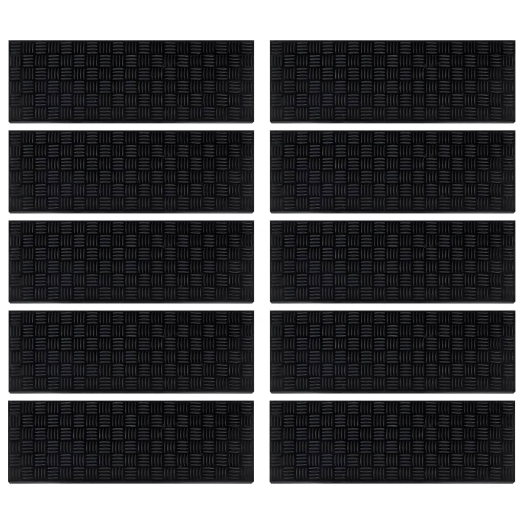 vidaXL Stair Treads 10 pcs 25x75 cm Rubber 3