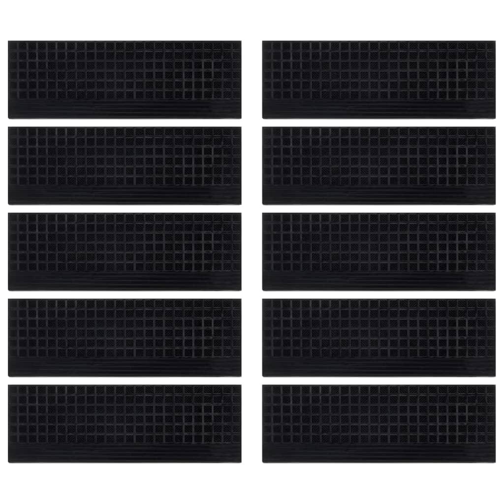 vidaXL Stair Treads 10 pcs 25x75 cm Rubber 3