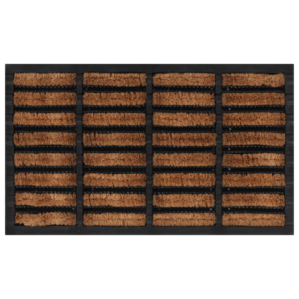 vidaXL Door Mat Rectangular 45x75 cm Rubber and Coir 1